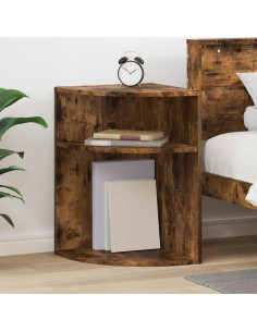 Tavolino Rovere fumé 39,7 x 39,7 x 60 cm Legno multistrato