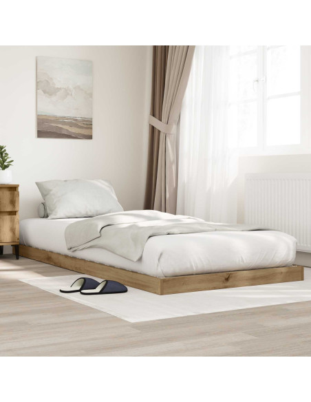 Struttura letto a terra Rovere artigianale 76,5 x 200 cm