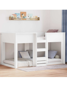 Letto a Castello per Bambini Bianco 90 x 190 cm