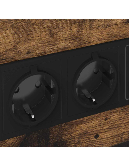 Armadio da Notte Rovere fumé 40 x 31 x 60 cm Legno multistrato