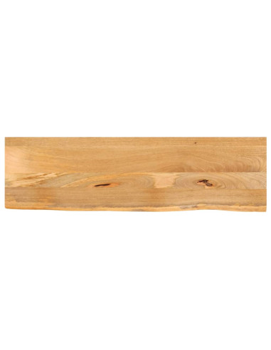 Piano Tavolo Bordi Vivi 100x30x2,5cm in Legno Massello di Mango