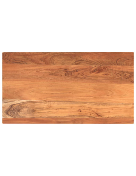 Piano Tavolo 110x50x2,5cm Rettangolare Legno Massello Acacia