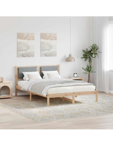 Struttura del letto Grigio chiaro 150 x 200 cm Pino massello