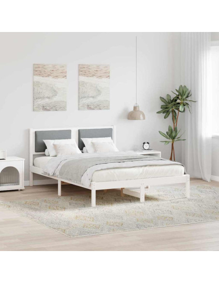 Struttura del letto Grigio chiaro 150 x 200 cm Pino massello