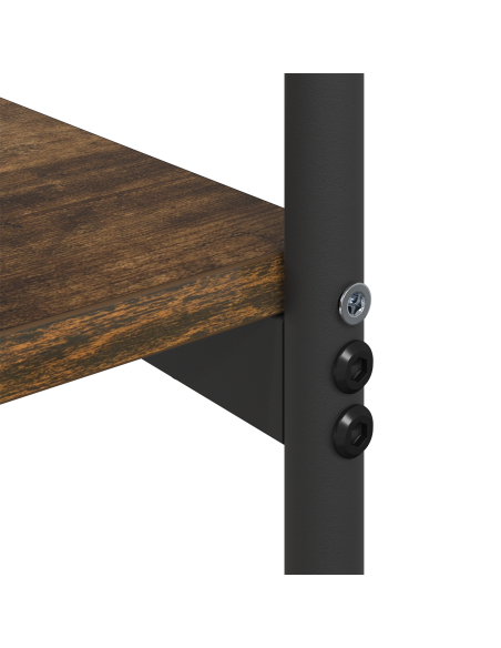 Tavolo consolle con lo scaffale Rovere fumé 101 x 35 x 80,5 cm