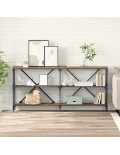 Tavolo consolle con lo scaffale Legno vecchio 160 x 30 x 75 cm