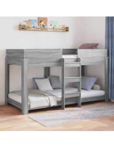 Letto a Castello per Bambini Grigio Sonoma 100 x 200 cm