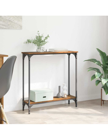 Tavolo consolle con lo scaffale Legno vecchio 75 x 22,5 x 75 cm