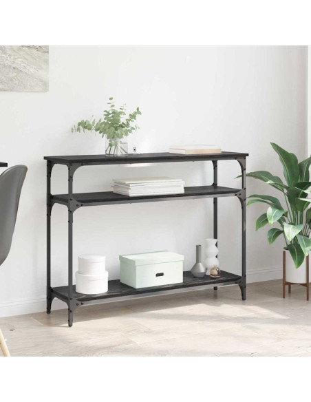 Tavolo consolle Rovere Nero 100 x 29 x 75 cm Legno multistrato