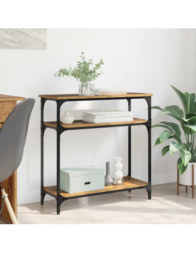 Tavolo consolle Legno vecchio 75 x 29 x 75 cm Legno multistrato