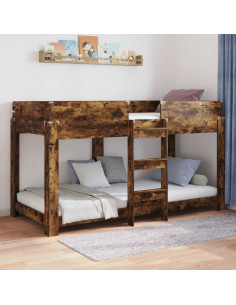 Letto a Castello per Bambini Rovere fumé 90 x 200 cm