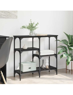 Tavolo consolle Rovere Nero 80 x 29 x 75 cm Legno multistrato