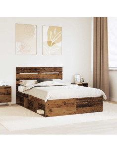 Struttura del letto Legno vecchio 140 x 200 cm Pino massello