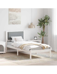 Struttura del letto Grigio chiaro 80 x 200 cm Pino massello