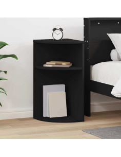 Tavolino Nero 29,6 x 29,6 x 60 cm Legno multistrato