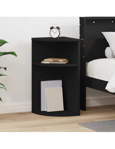 Tavolino Nero 29,6 x 29,6 x 60 cm Legno multistrato