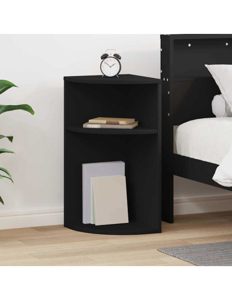 Tavolino Nero 29,6 x 29,6 x 60 cm Legno multistrato