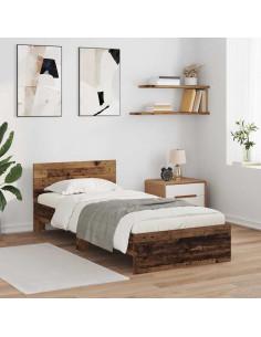 Struttura del letto Legno vecchio 90 x 200 cm Legno multistrato