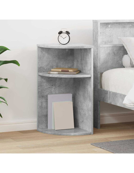 Tavolino Grigio cemento 29,6 x 29,6 x 60 cm Legno multistrato