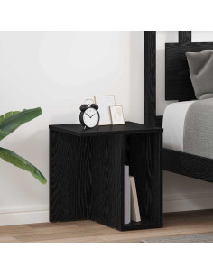 Tavolino 2 pcs Rovere Nero 37 x 32 x 40 cm Legno multistrato