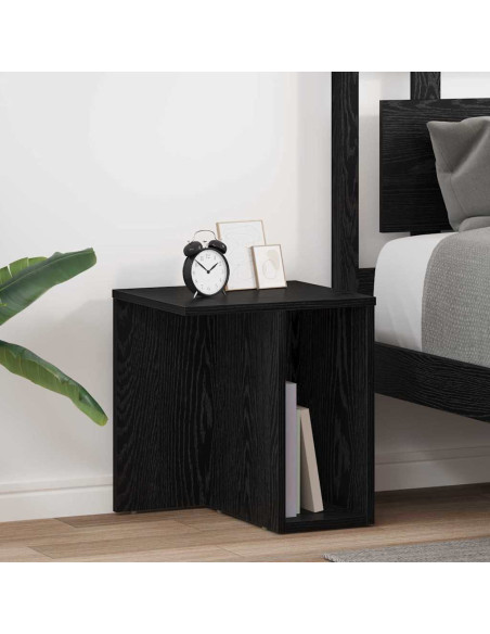 Tavolino 2 pcs Rovere Nero 37 x 32 x 40 cm Legno multistrato