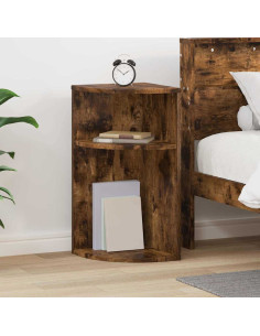 Tavolino Rovere fumé 29,6 x 29,6 x 60 cm Legno multistrato