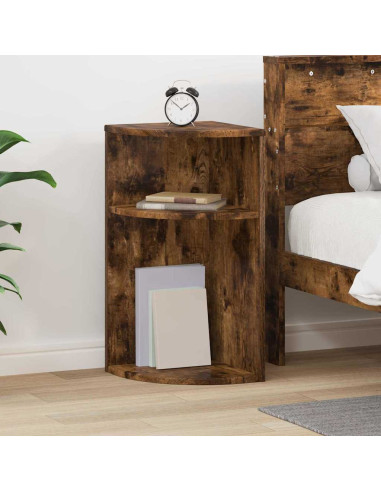 Tavolino Rovere fumé 29,6 x 29,6 x 60 cm Legno multistrato