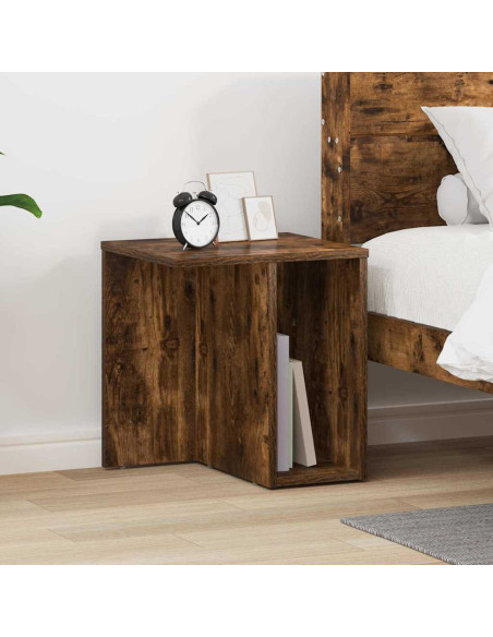 Tavolino Rovere fumé 37 x 32 x 40 cm Legno multistrato