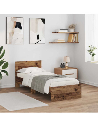 Struttura del letto Legno vecchio 75 x 190 cm Legno multistrato