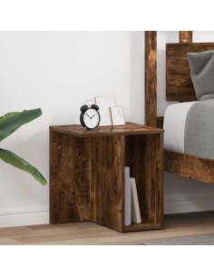 Tavolino 2 pcs Rovere fumé 37 x 32 x 40 cm Legno multistrato