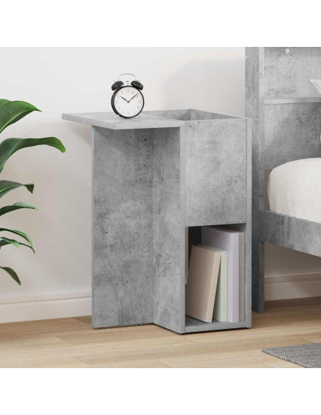 Tavolino Grigio cemento 35 x 40 x 55 cm Legno multistrato