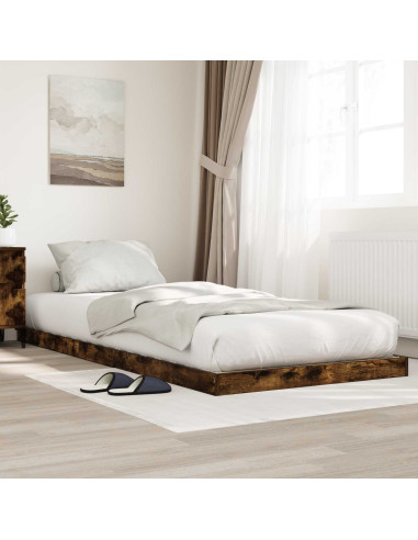 Struttura letto a terra Rovere fumé 71,5 x 190 cm