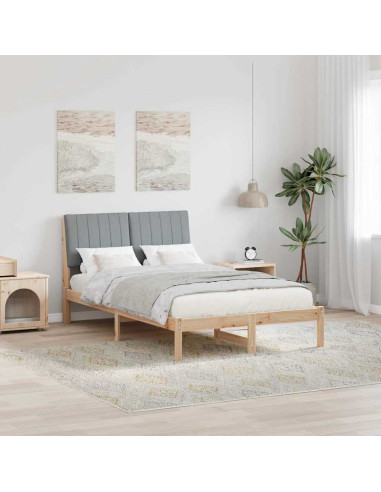 Struttura del letto Grigio chiaro 120 x 200 cm Pino massello