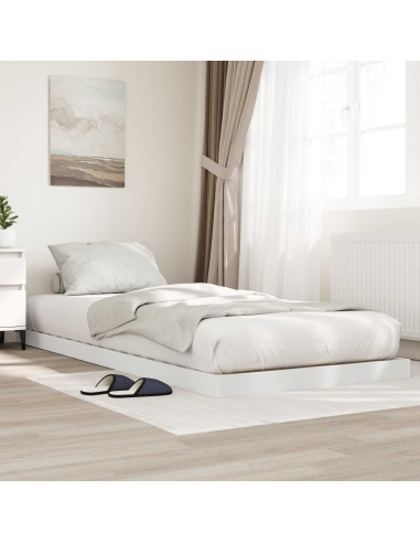 Struttura letto a terra Bianco 76,5 x 200 cm Legno multistrato