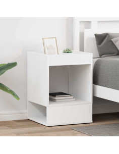 Tavolino 2 pcs Bianco 40 x 40 x 56 cm Legno multistrato