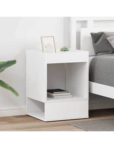 Tavolino 2 pcs Bianco 40 x 40 x 56 cm Legno multistrato