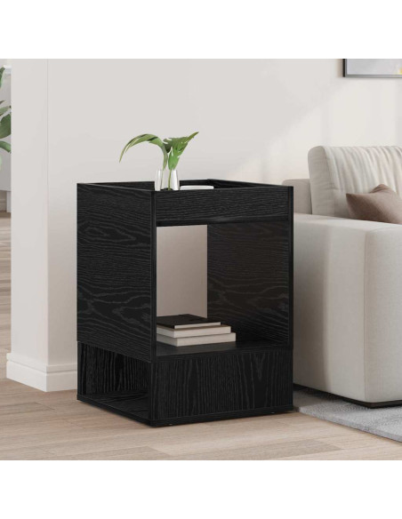 Tavolino Rovere Nero 40 x 40 x 56 cm Legno multistrato