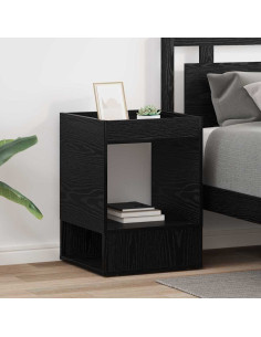 Tavolino 2 pcs Rovere Nero 40 x 40 x 56 cm Legno multistrato