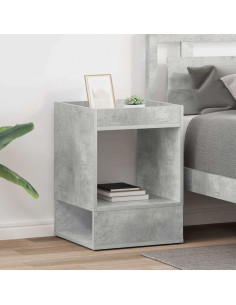 Tavolino 2 pcs Grigio cemento 40 x 40 x 56 cm Legno multistrato