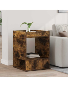 Tavolino Rovere fumé 40 x 40 x 56 cm Legno multistrato