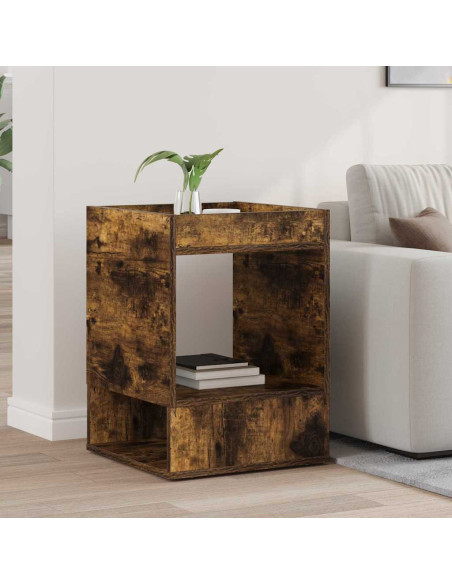 Tavolino Rovere fumé 40 x 40 x 56 cm Legno multistrato