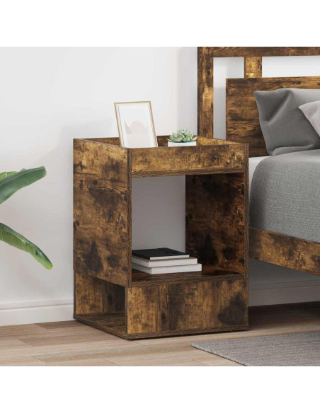 Tavolino 2 pcs Rovere fumé 40 x 40 x 56 cm Legno multistrato