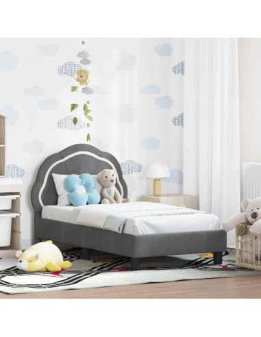 Struttura letto per bambini con testata Grigio scuro