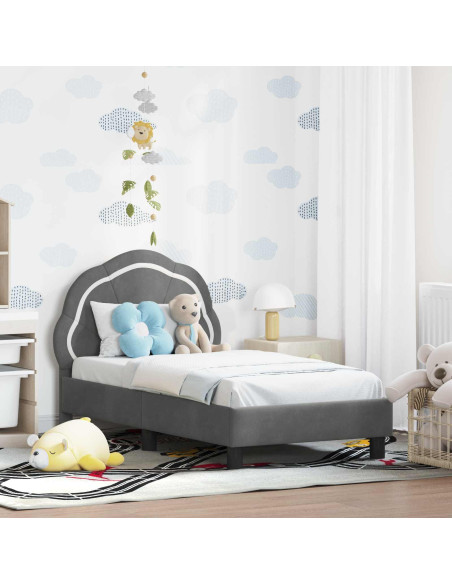 Struttura letto per bambini con testata Grigio scuro