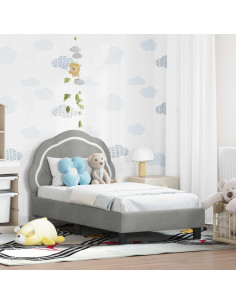 Struttura letto per bambini con testata Grigio chiaro