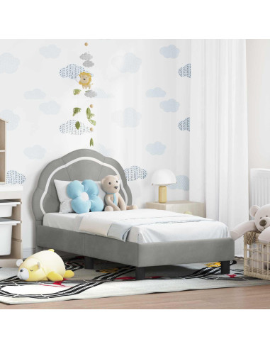 Struttura letto per bambini con testata Grigio chiaro