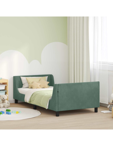 Struttura letto bambini con testata Verde Mare 90 x 200 cm