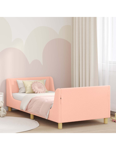 Struttura letto bambini con testata Rosa 90 x 200 cm
