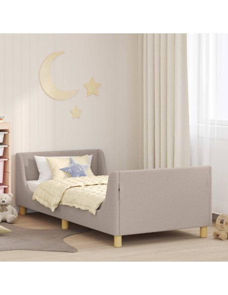 Struttura letto bambini con testata Grigio chiaro 90 x 190 cm