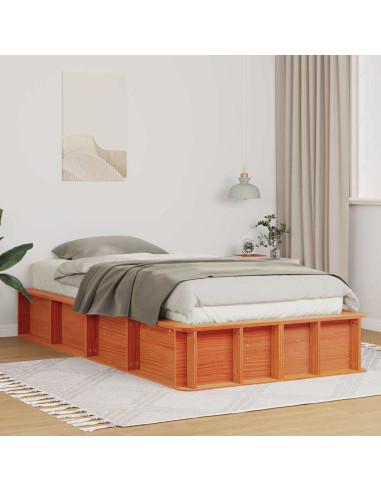 Struttura del letto Marrone cerato 75 x 190 cm Pino massello